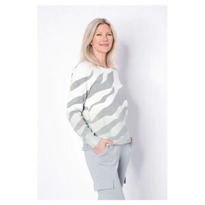 Barefoot Dreams Cozy Chic Ultra Lite Ocean Reef Pullover Zebra Print Size Large